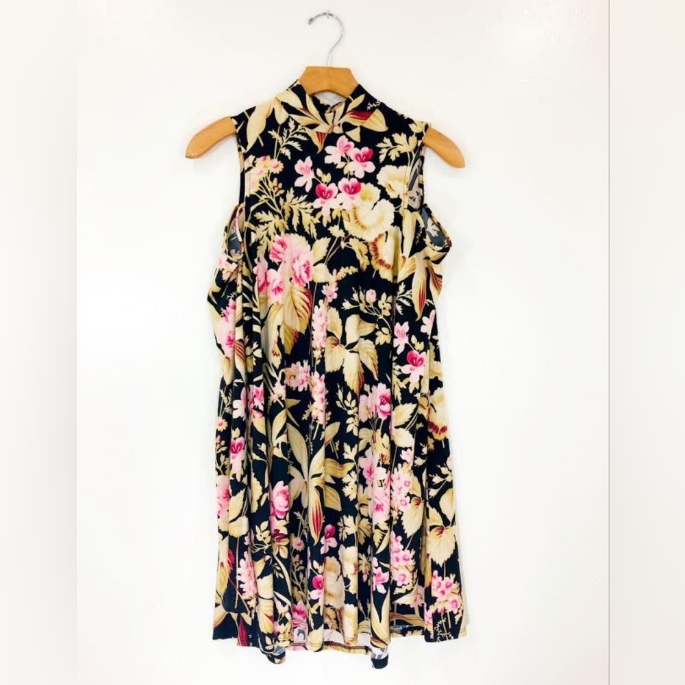 $148 Show Me Your Mumu Cold Shoulder Brady Tunic Botanical Beauty Dress - Picture 12 of 13
